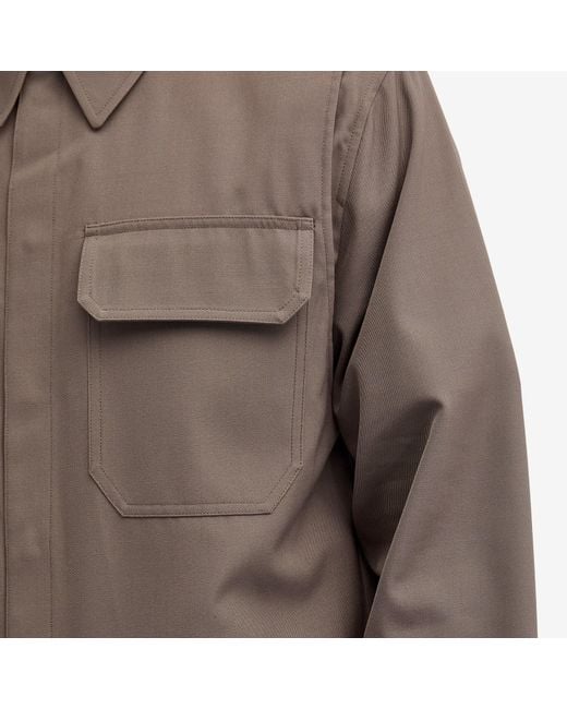 Helmut Lang Brown Military Wool Overshirt for men