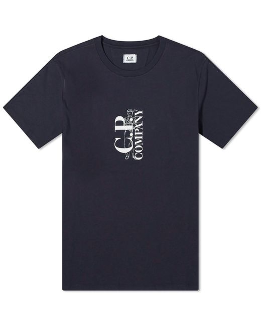 C P Company Blue Sailor Logo T-Shirt for men