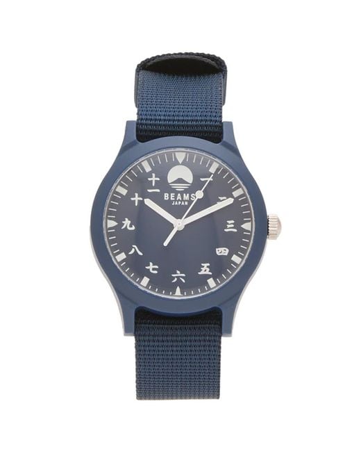 BEAMS Japan Blue Kanji Number Wrist Watch