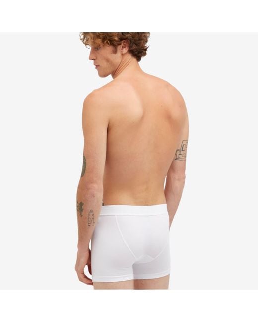 Skims White Cotton Boxer Brief 5" for men