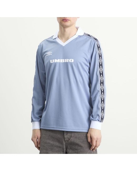 Umbro Blue Taped Long Sleeve Jersey for men