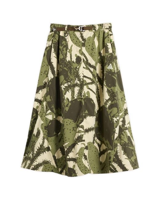 Nike Green Acg Zip Smith Summit Aop Skirt