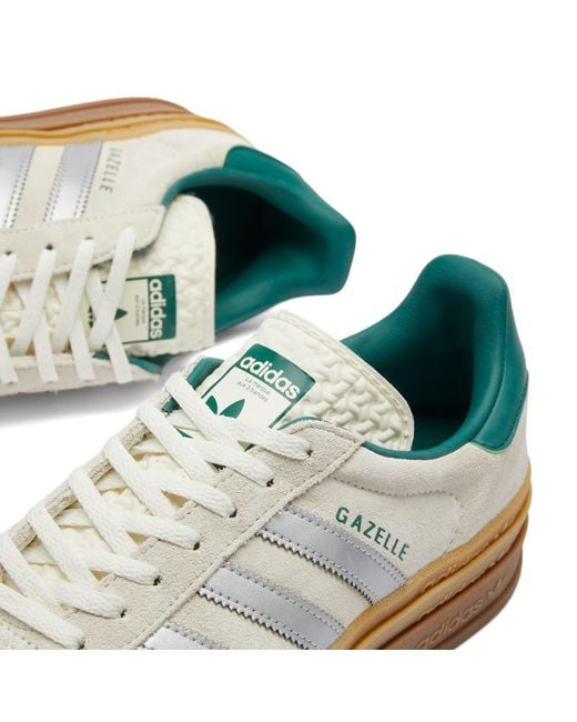 Adidas gazelle off white silver metallic hotsell