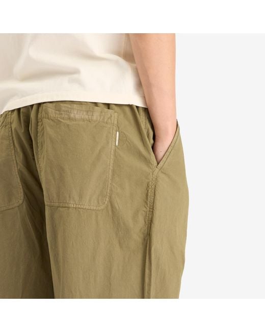 Folk Green Drawcord Loose Trousers for men