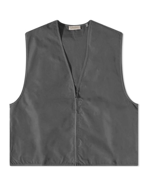 Fear Of God Gray Woven Twill Vest for men