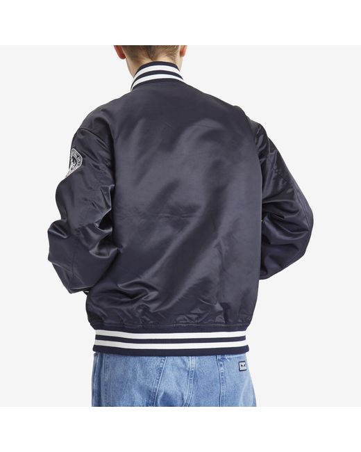 A Bathing Ape Blue Baseball Varsity Jacket for men