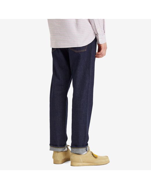 Beams Plus Blue 5 Pocket Denim Jeans for men