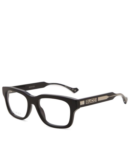Gucci Brown La Piscine Optical Glasses for men