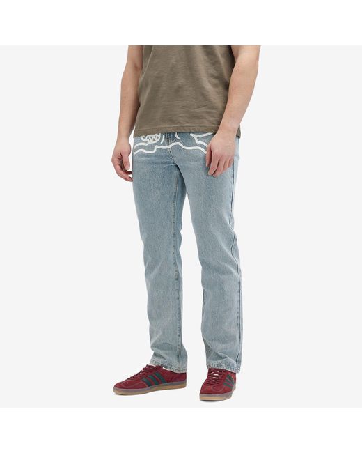ICECREAM Blue Running Dog Denim Pant for men