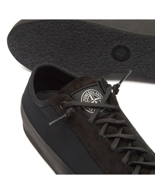 Stone Island Black Low Top Sneakers for men