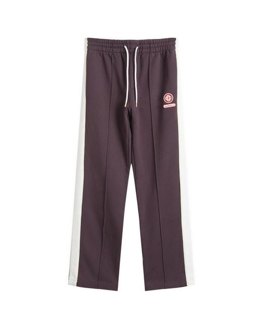 Casablanca Purple Loopback Laurel Tape Pintuck Jogger for men