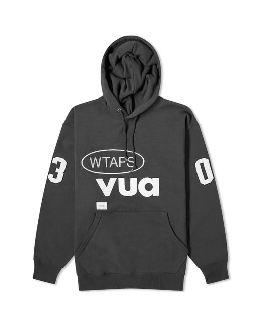 (w)taps Gray 29 Printed Pullover Hoodie for men