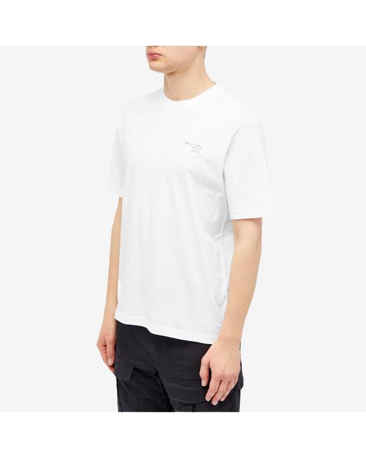 Rag & Bone White Logo T-Shirt for men