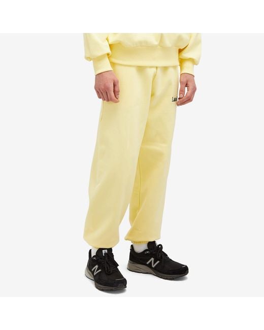 Late Checkout Yellow Lc Logo Sweat Pants for men