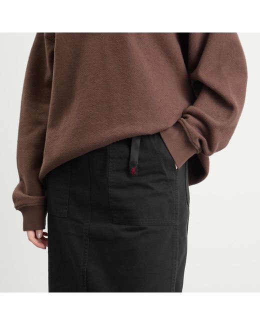 Gramicci Black Long Baker Midi Skirt