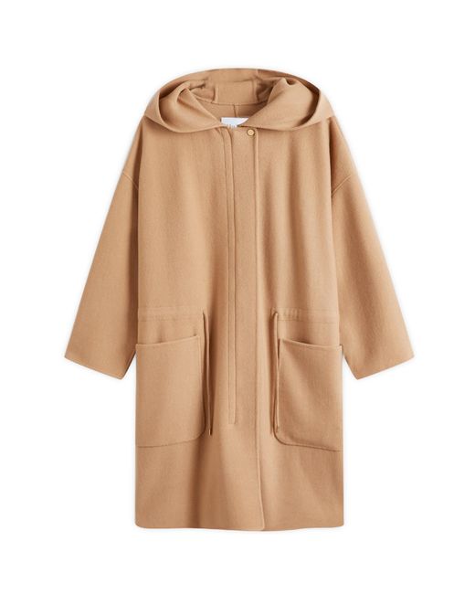 Max Mara Brown Miele Hooded Jacket
