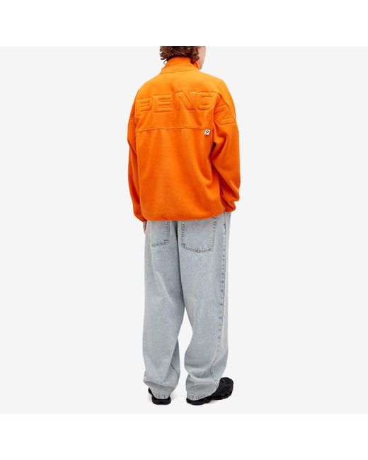 Aape By A Bathing Ape Orange Aape Now Moc Neck Polar Fleece for men