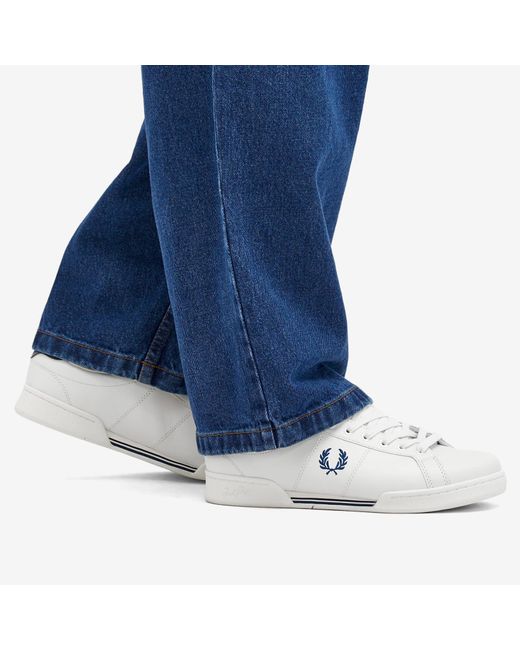 Fred Perry White Authentic B721 Leather Sneakers And Navy 40 for men