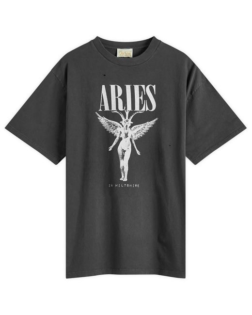 Aries Black Destroyed Nirvana T-Shirt for men