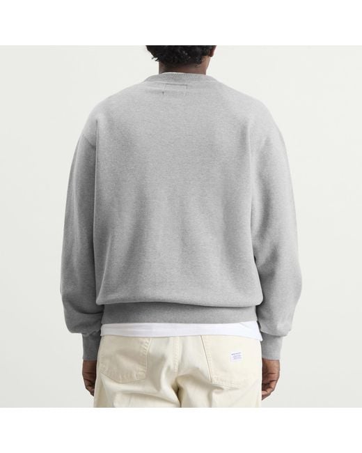 Beams Plus Gray Crew Sweatshirt for men