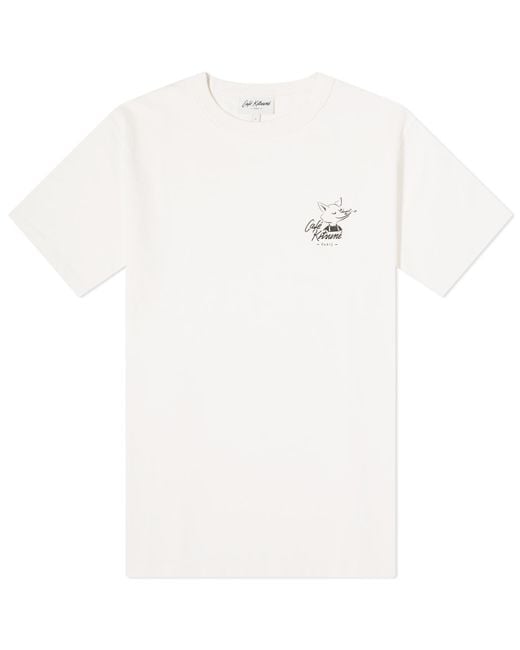 Café Kitsuné White Café Kitsune Fox Relax T-Shirt for men