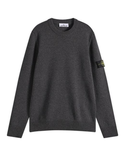 Stone Island Black Lambswool Jumper for men