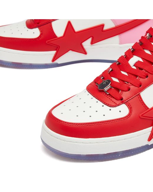 A Bathing Ape Red Bape Sta Os Sneaker for men