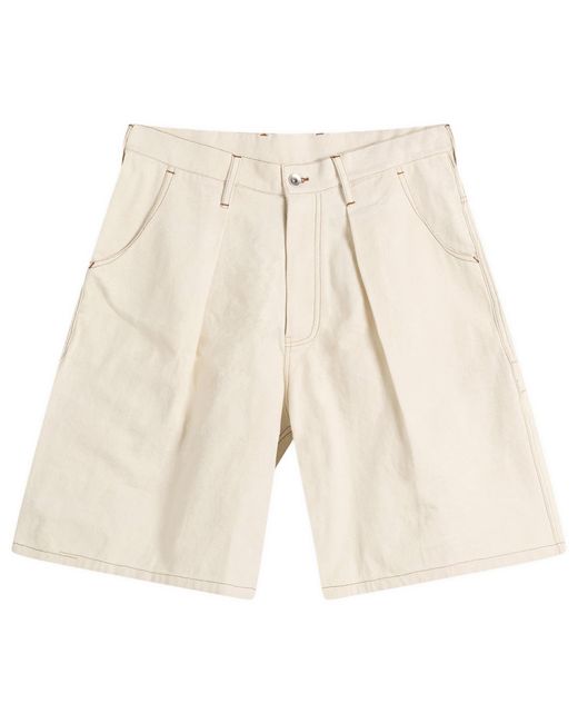 STORY mfg. Natural Hand Embroidered Lush Carpenter Shorts for men