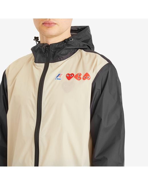 COMME DES GARÇONS PLAY Natural X K-Way Colour Block Jacket for men