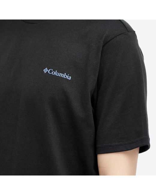 Columbia Black Explorers Canyon Tribe Back Print T-Shirt for men