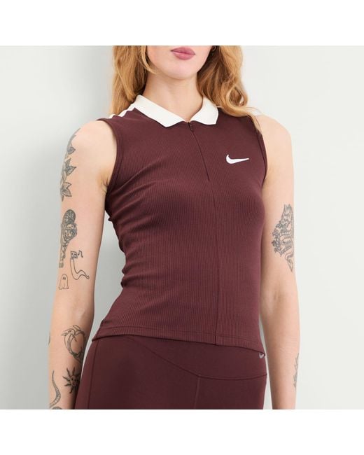 Nike Purple Sports Fitted Tank