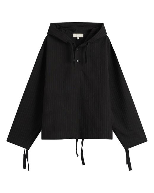 Studio Nicholson Black Almes Hooded Pullover for men