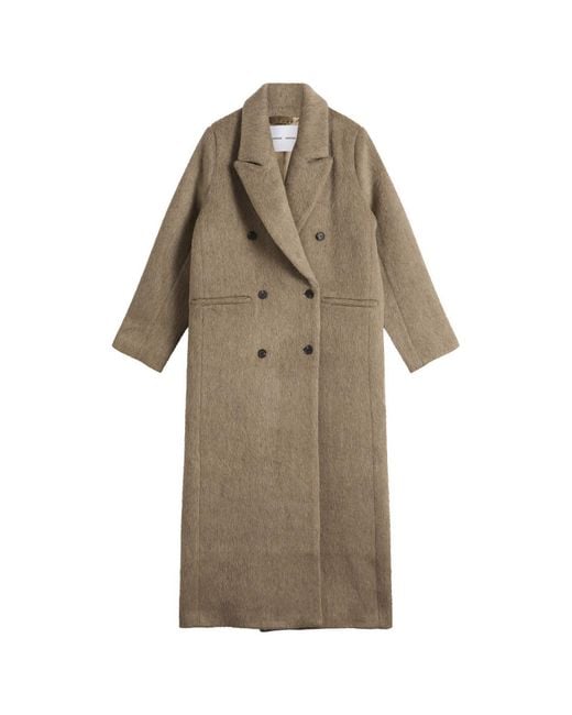 Samsøe & Samsøe Natural Sajilla Hairy Wool Coat