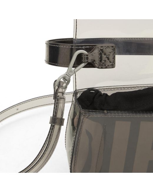 DIESEL Gray 1Dr Logo Perspex Handbag