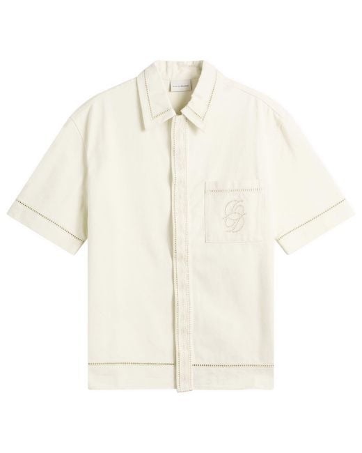 Drole de Monsieur Natural Cotton Embroidered Shirt for men