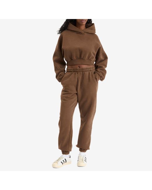 Entire studios Brown Cropped Heavy Hoodie