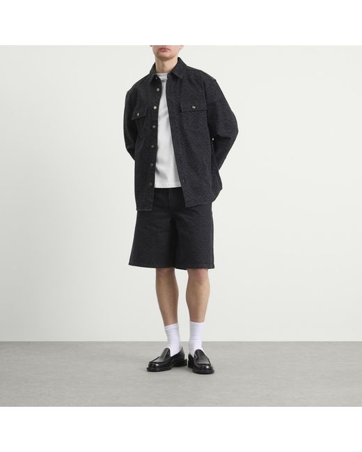 Casablanca Black Laser Monogram Denim Shirt for men
