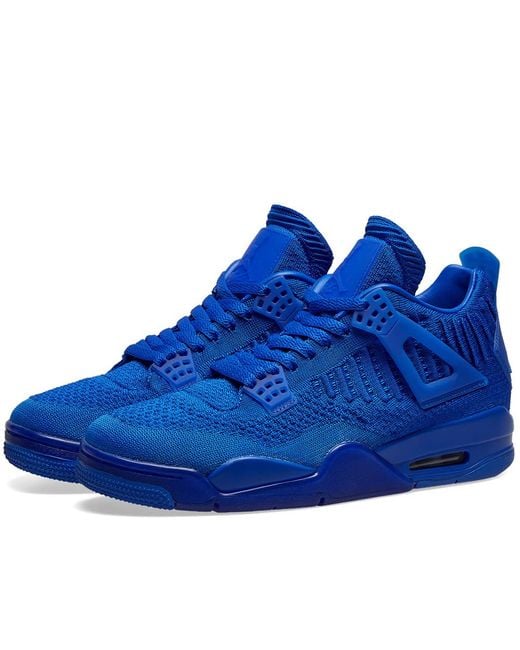 Nike Blue Air Jordan 4 Retro Flyknit Shoe for men