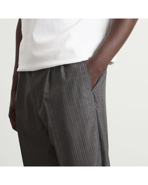 Jil Sander Gray Pinstripe Wool Trouser for men