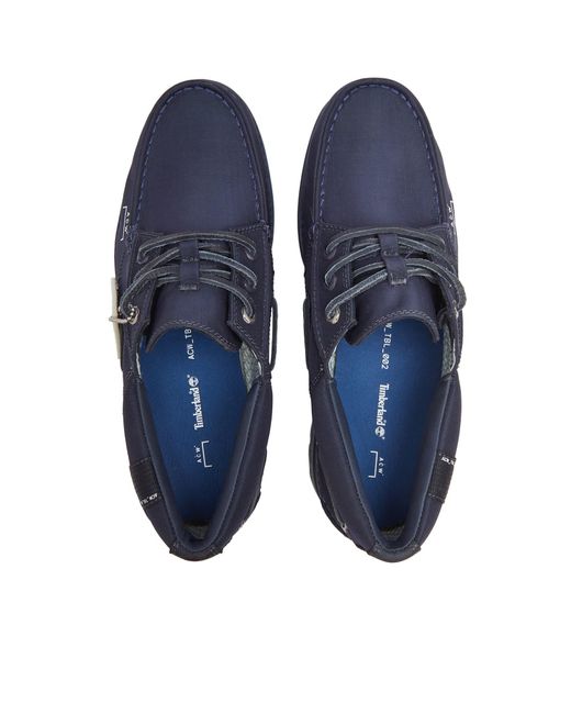 A_COLD_WALL* Blue X Timberland 3 Eye Boat Shoe for men
