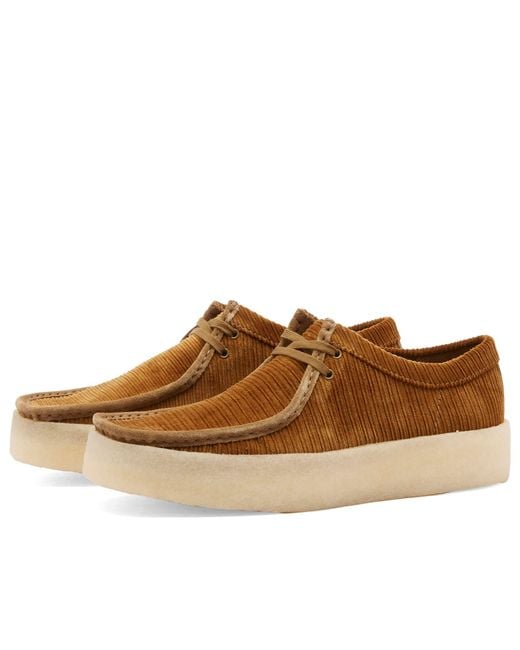 Clarks Brown Wallabee Cup Corduroy for men