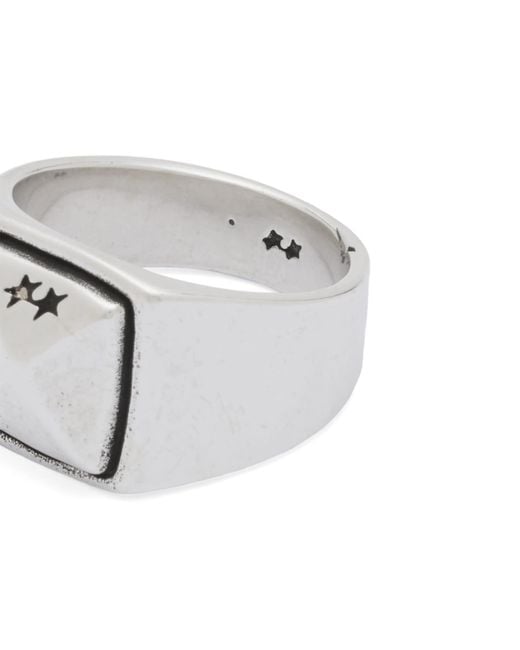 Twojeys Metallic Studded Signet Ring