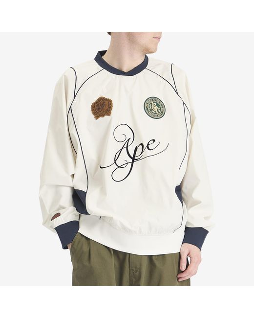 A Bathing Ape Natural Multi Logo Relaxed Fit Pullover for men