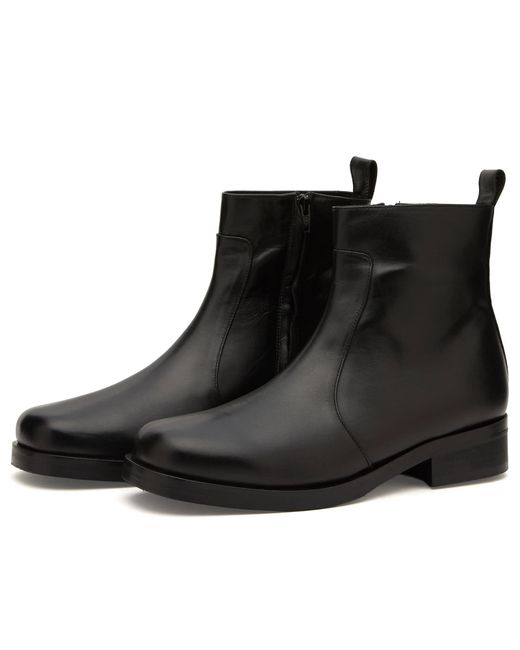 Studio Nicholson Black Square Leather Boot for men