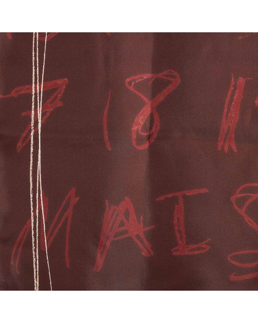 Maison Margiela Red Number Scarf