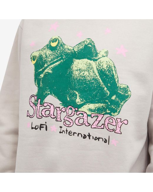 LO-FI Gray Stargazer Crew Sweatshirt for men