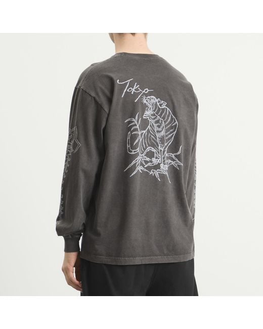 Neighborhood Gray Ls-14 Souvenir Long Sleeve T-Shirt for men