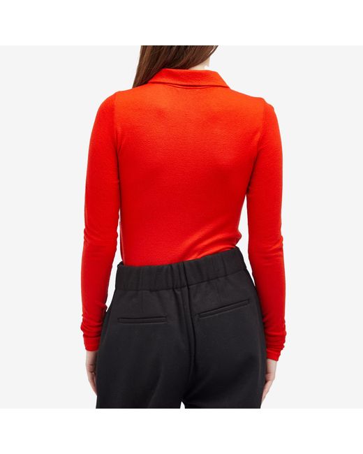 Auralee Red Wool Amunzen Polo