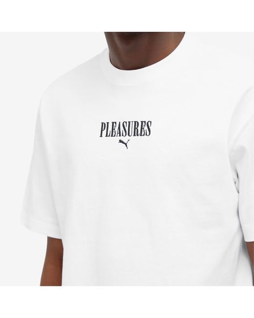 PUMA White X Pleasures Graphic T-Shirt for men