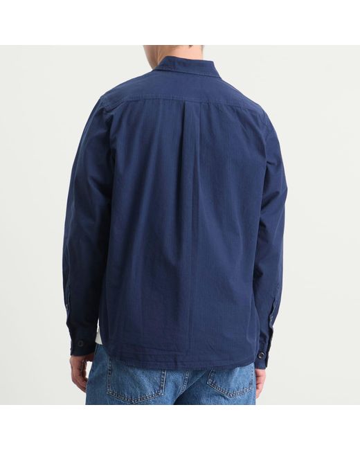 Norse Projects Blue Algot Cotton Ripstop Relaxed Shirt for men